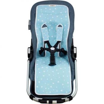 Colchoneta Suave para Cochecito Gemelar con Arnés a Conjunto de Jyoko - Colchoneta para silla de paseo gemelar Jyoko Blue Sparkles