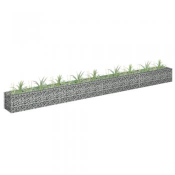 vidaXL Gabion Raised Bed Galvanised Steel 360x30x30 cm
