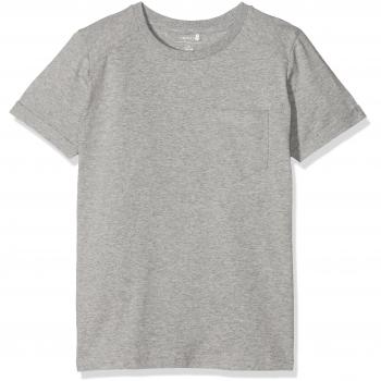 NAME IT Nkmhugo SS Top, Camiseta para Niños, Gris