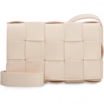 Bottega Veneta Pink Small Leather Cassette Crossbody Bag
