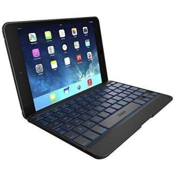 Zagg IM2ZKF-BBL - Funda con bisagra y teclado desmontable con retroiluminación para Apple iPad Mini & iPad Mini Retina