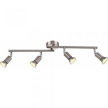 Foco de Techo Barra Níquel Mate 4x GU10 LED 3000K