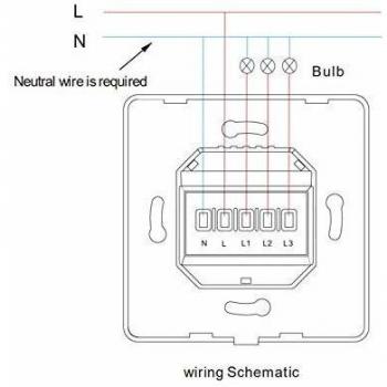 Interruptor de luz inalámbrico inteligente WiFi ,fácil instalación en pared, no requiere concentrador, compatible con Alexa Echo y Google Assistant.