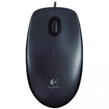 Ratón Óptico Logitech M100, 1000 DPI, 3 Botones, USB, Negro/Gris