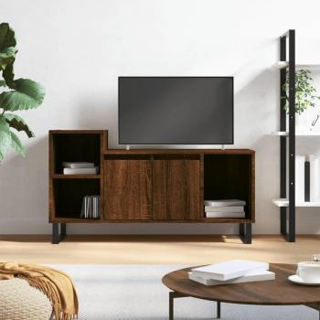 Mueble para TV de madera contrachapada marrón roble 100x35x55 cm vidaXL