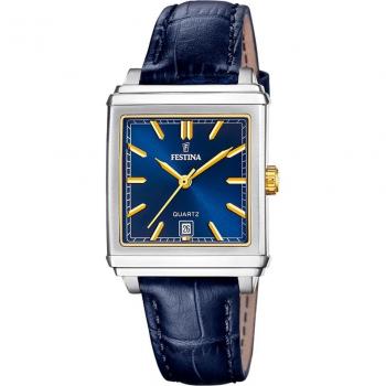 Reloj Festina On The Square F20682/5 de mujer con correa de piel azul