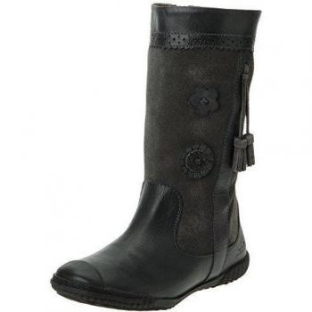 Mod8 Klan - Botas de cuero para niña negro Noir