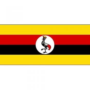 DIPLOMAT-FLAGS Uganda Bandera | Bandera Paisaje | 0.06m² | 20x30cm Banderas de Coche