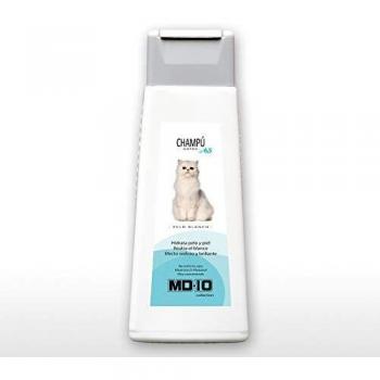 MD-10 COLLECTION Champú Gatos Pelo Blanco 300 ml - Intensifica el Blanco Natural - Sin Decoloración.