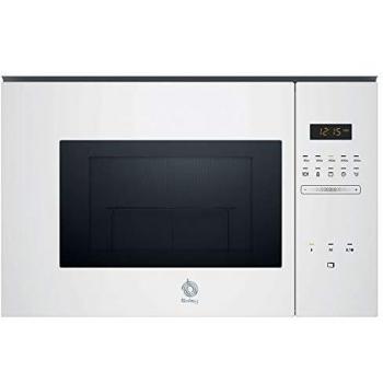 Balay 3CG5172B0 - Microondas integrable Serie Cristal, Capacidad 20 Litros, Con Grill, Color blanco