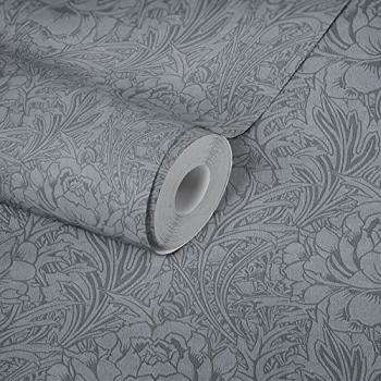 Papel Pintado Vliestapete Mata Hari Floral Natural, Diseño de Flores Elegantes, 0.53 x 10.05 m