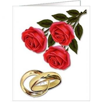 PAQ 90 ETIQUETAS BODA alianzas con rosas