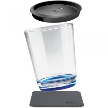 Silwy Magnetic Drinking Cup with Lid - Lui Blue, Non-Slip, Shatter-Proof Plastic, 250 ml