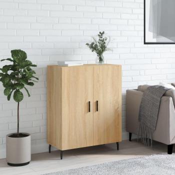 Aparador de madera de ingeniería VidaXL 69,5x34x90 cm Mueble de Almacenaje para Salón con Armarios y Cajón en color Roble Sonoma, Buffet Moderno, Armario Auxiliar y de Al