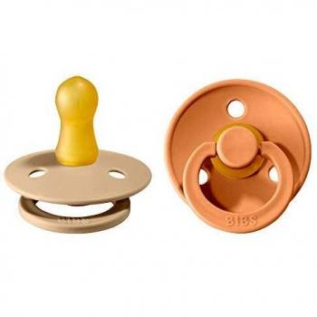 BIBS Colour Chupete Peach/Vanilla Talla 1 (0-6 meses) Pack de 2 unidades