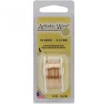 Beadalon Filo colorato 28 calibro 15 iarde/Pkg-naturale Non-appannamento ottone