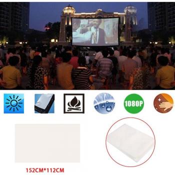 Pantalla Suave Simple de Tela No Tejida para Proyector Plegable de 74 Pulgadas, Cortina Lavable para Cine en Casa