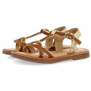 Sandalias de Piel Tipo Ante para Niña Gioseppo Boucan en Color Cuero