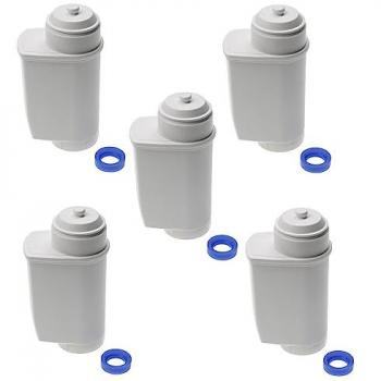 5x Filtros de Agua Reemplazo para Siemens TZ70033 y Bosch TCZ70033 para Máquina de Café Automática y Cafetera Exprés - Blanco - Vhbw