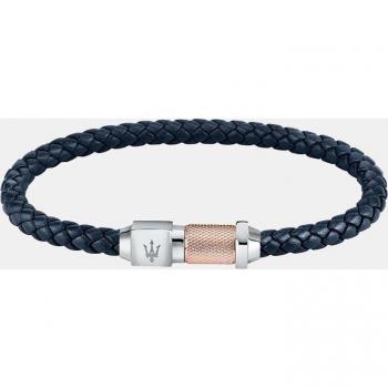 Maserati Men's Recycled Leather and Stainless Steel Bracelet JM223AVE16