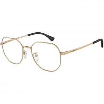 Armazones Emporio Armani EA1154D Asian Fit 3002 para Hombre Dorados con Lentes Recetadas de 54
