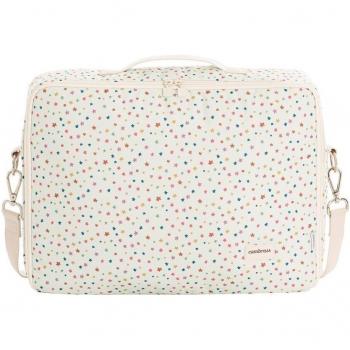 Maleta Clínica Cambrass Estrellas Melón 12x47x36 Cm - Bolso de Maternidad con Organización Fácil