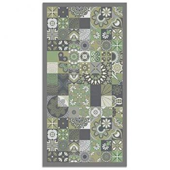 Alfombra Vinílica Hidráulica Verde 80x200 cm - Antideslizante, Antihongos e Ignífuga para Cocina y Salón