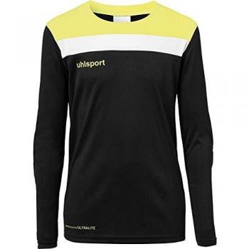 uhlsport Offense 23 Goalkeeper Set Junior Kit De Fútbol para Niños, Negro/Amarillo Fluor/Blan, 152