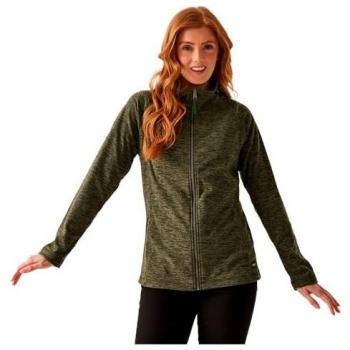 Regatta Women's Mayse Full Zip Fleece Jacket - Dark Khaki Marl, Size 12