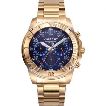 Viceroy - Reloj de hombre Heat cronógrafo de acero en Ip dorado