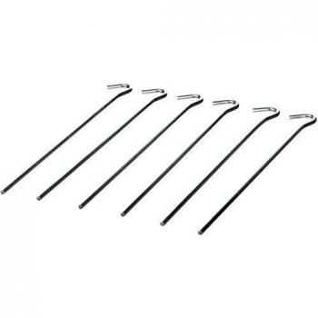 Clavijas de Acero Vaude Unisex Adulto, Plata, 22 cm (Paquete de 6)