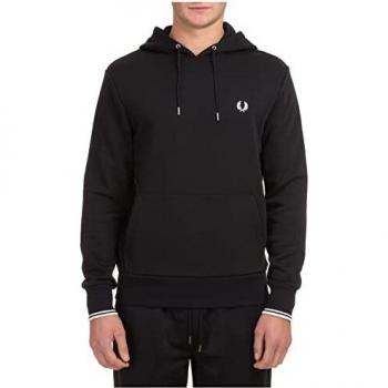 Fred Perry Men's Hooded Sweatshirt, Black, Size M