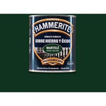 Hammerite Esmalte directo sobre hierro y óxido Martelé Verde Oscuro 750 ml