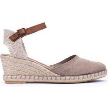 Alpargatas de piel Verbenas Malena Taupe para mujer