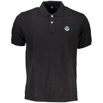 North Sails Black Cotton Polo Shirt - Short Sleeves, Male, Size: S