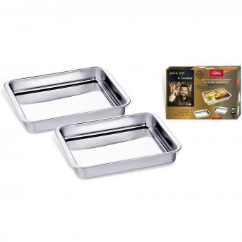 INOXIBAR - Rustideras Set 2pcs de 30 y 35cm. INOX.