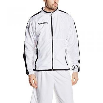 Spalding Evolution Woven Jacket Chaqueta De Chandal, Hombre, Blanco/Negro, XL