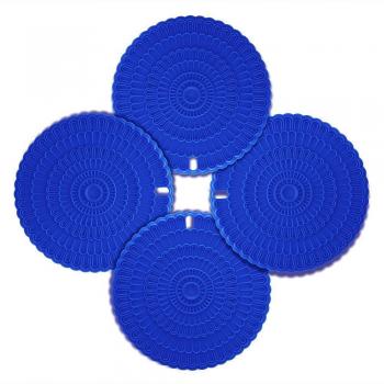 Zanmini Salvamanteles Silicona Seguros para Alimentos Protector Sartenes Redondo Colección de 4 Multicolores