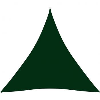 Toldo de vela triangular en tela oxford verde oscuro 4,5x4,5x4,5 m