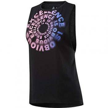 Reebok Excellence Is Obvious Muscle Tank Camiseta, Mujer, Negro