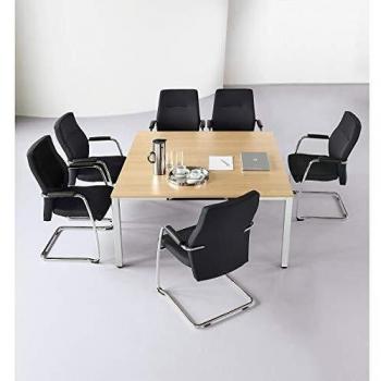 Mesa de Reuniones Cuadrada Kaiserkraft 720x1400x1400 mm, Decoración en Haya