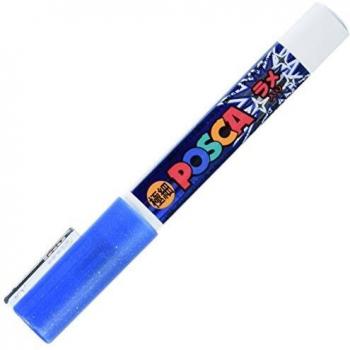 Marcador De Posca Uni-ball PC-1M Extra Fine Glitter Blue