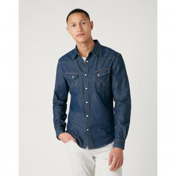 Wrangler Men's Long Sleeve Western Shirt - Dark Stone