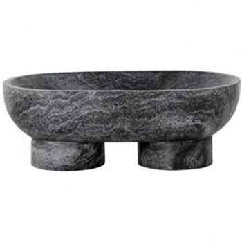 Ferm living alza cuenco de marmol color negro