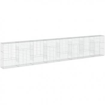 Gabion Basket with Cover 800x50x150 cm Galvanised Iron