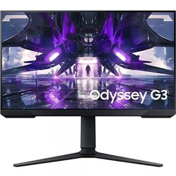 Samsung Odyssey G3A LS24AG304NRXEN 24 Full HD LED Monitor - 1920x1080, 144Hz, 1ms, HDMI, DisplayPort, VESA Compatible, Pivot Functionality, Black