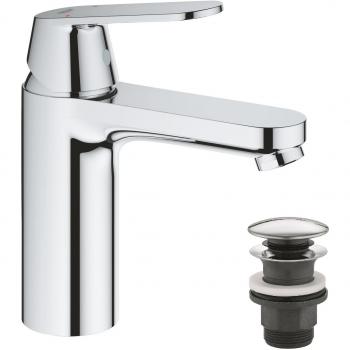 Mezclador de lavabo Eurosmart Cosmopolitan 1/2 tamaño M, cromado con sistema de desagüe Push-Open