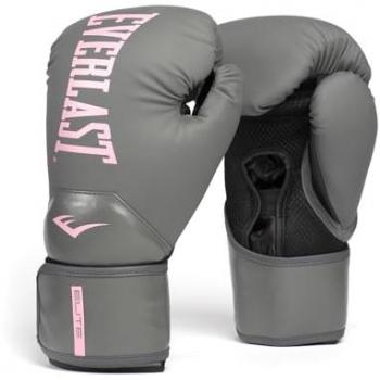 Guantes de Boxeo Everlast Elite 2 de Cuero Artificial Gris/Rosa 10 oz (283,5 g)