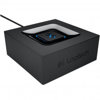 Adaptador de Audio Inalámbrico Bluetooth Logitech con Tecnología Multipunto y Conexiones RCA/3.5mm, Negro