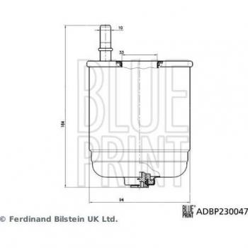 Filtro combustible BLUE PRINT ADBP230047, alta calidad, diseñado para garantizar un flujo óptimo de combustible, compatible con varios modelos de vehículos, fácil instalación, fabricado con materiales duraderos y resistentes a la corrosión